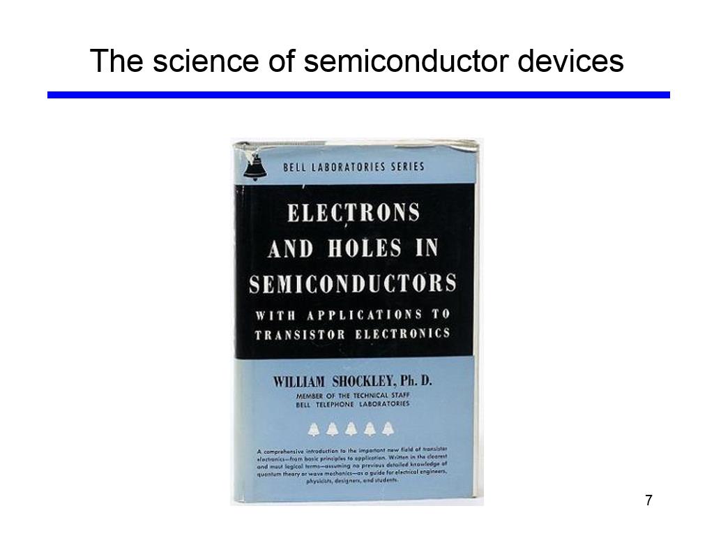 The science of semiconductor devices