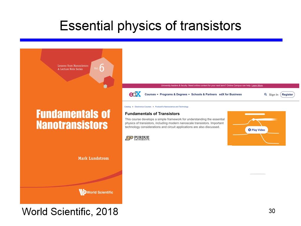 Essential physics of transistors