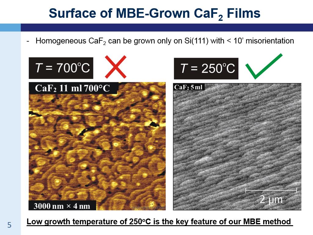 Surface of MBE-Grown CaF2 Films