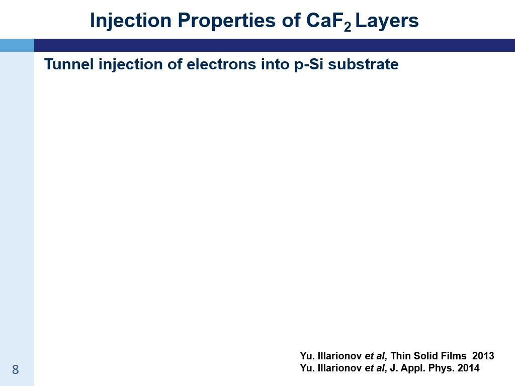 Injection Properties of CaF2 Layers