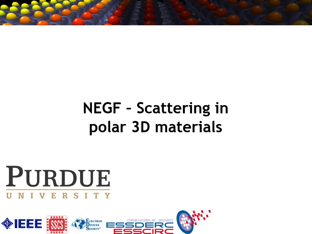 NEGF – Scattering in polar 3D materials