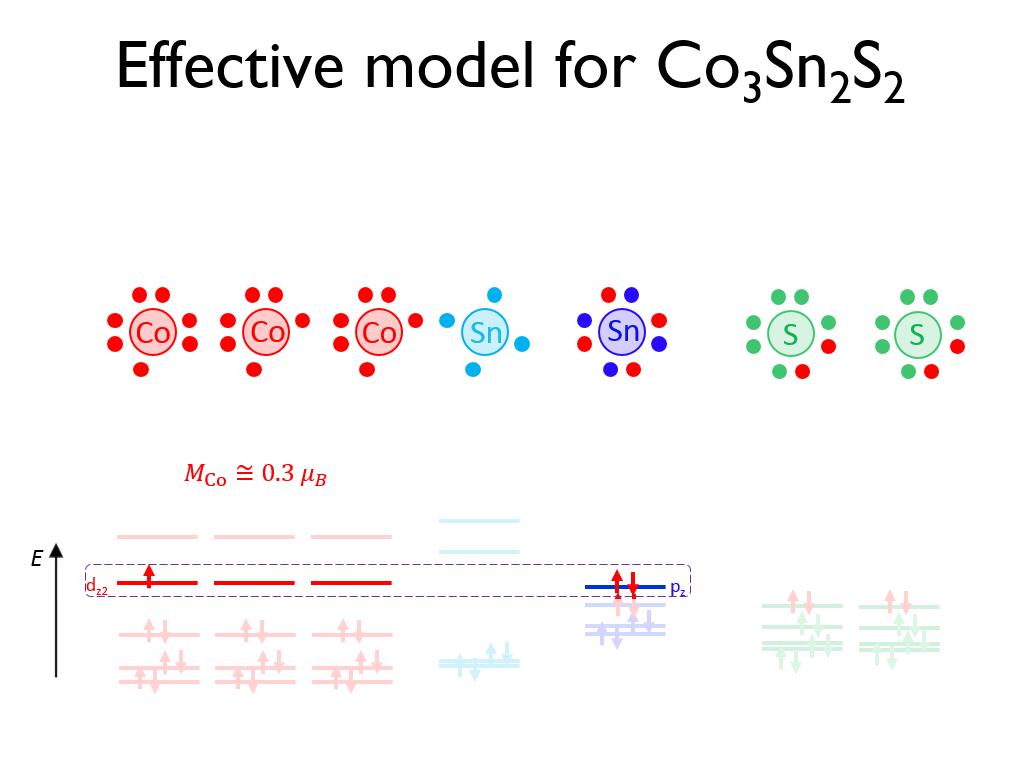 Effective model for Co3Sn2S2