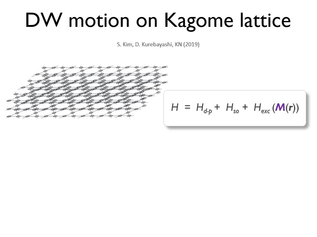 DW motion on Kagome lattice