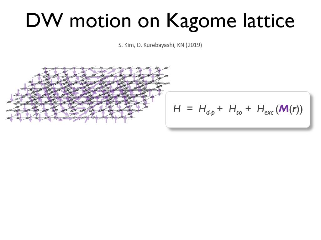 DW motion on Kagome lattice