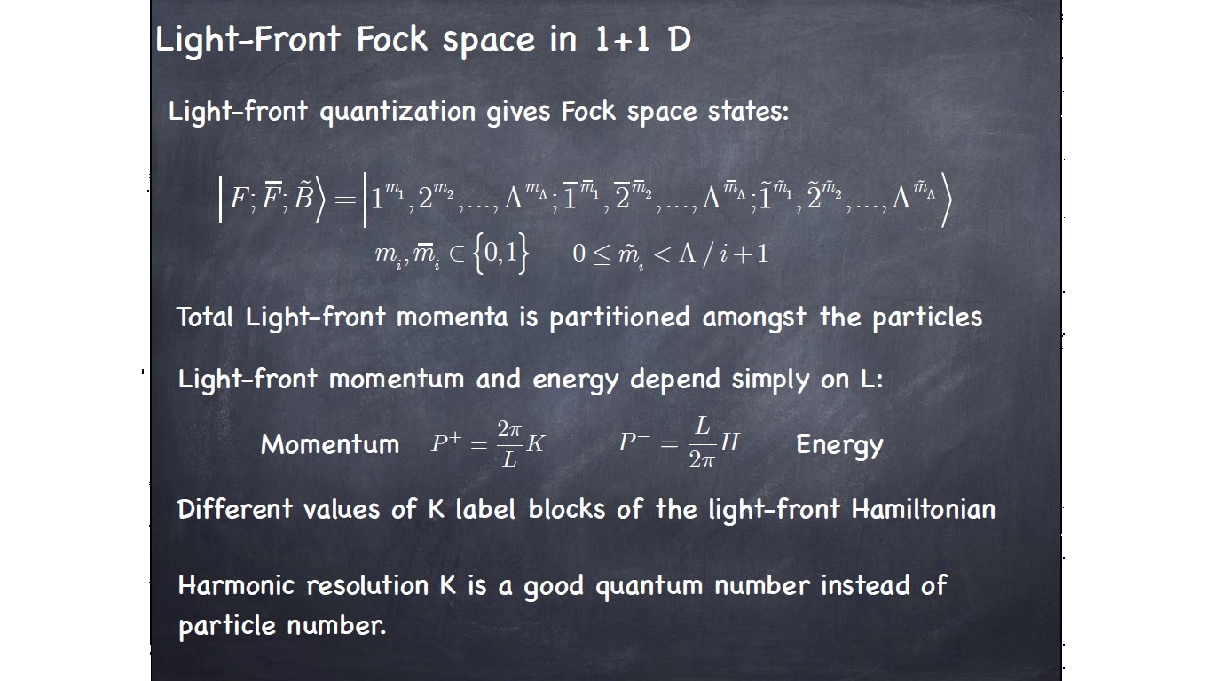 Light-Front Fock space in 1+1 D