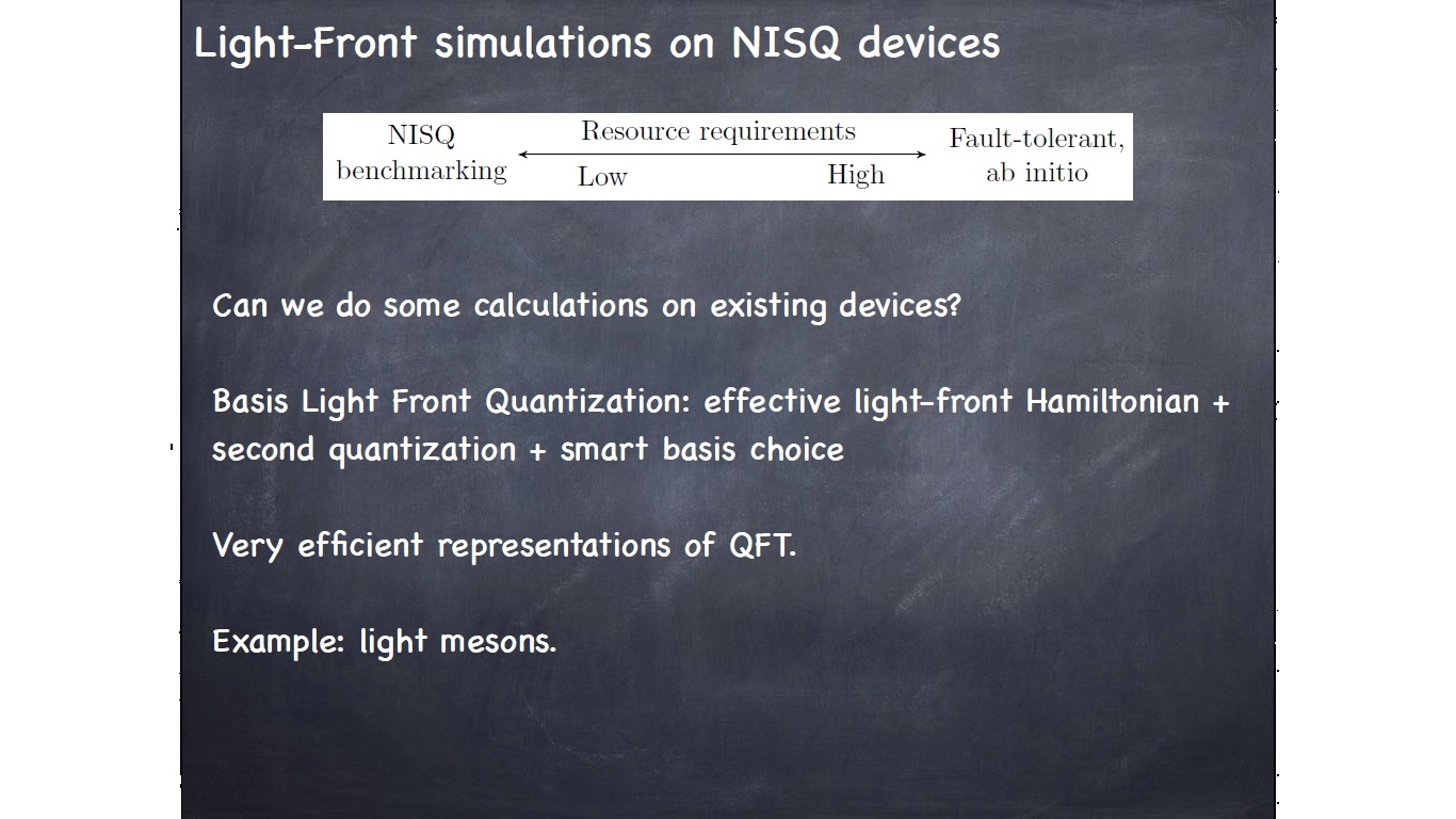 Light-Front simulations on NISQ devices