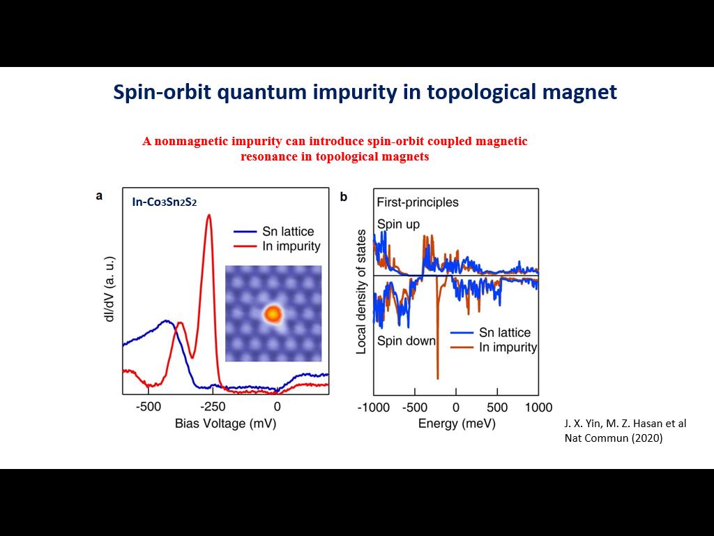 Spin-orbit quantum impurity in topological magnet