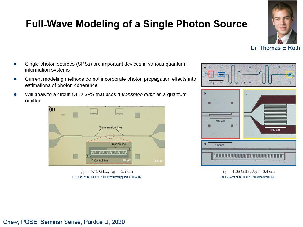 Full-Wave Modeling of a Single Photon Source