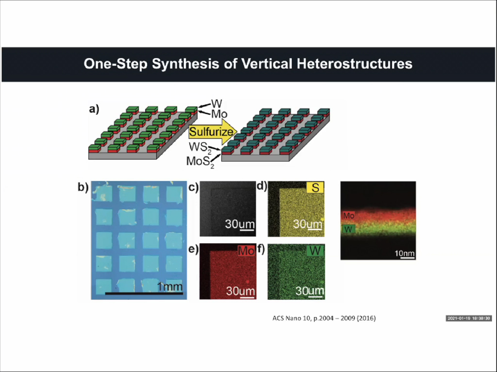 One-Step Synthesis of Vertical Heterostructers