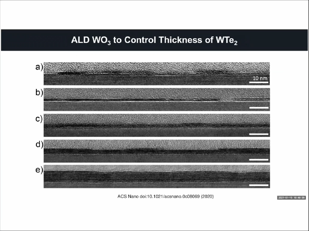 ALD WO3 to Control Thickness of WTe2