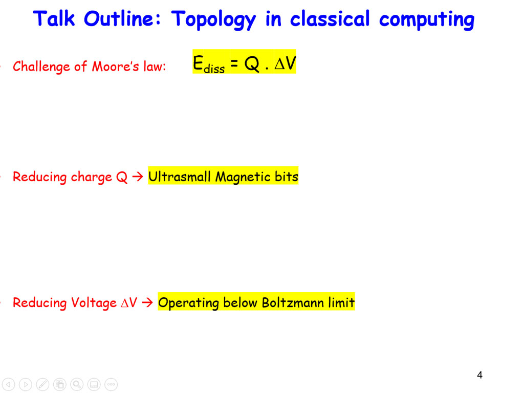 Talk Outline: Topology in classical computing