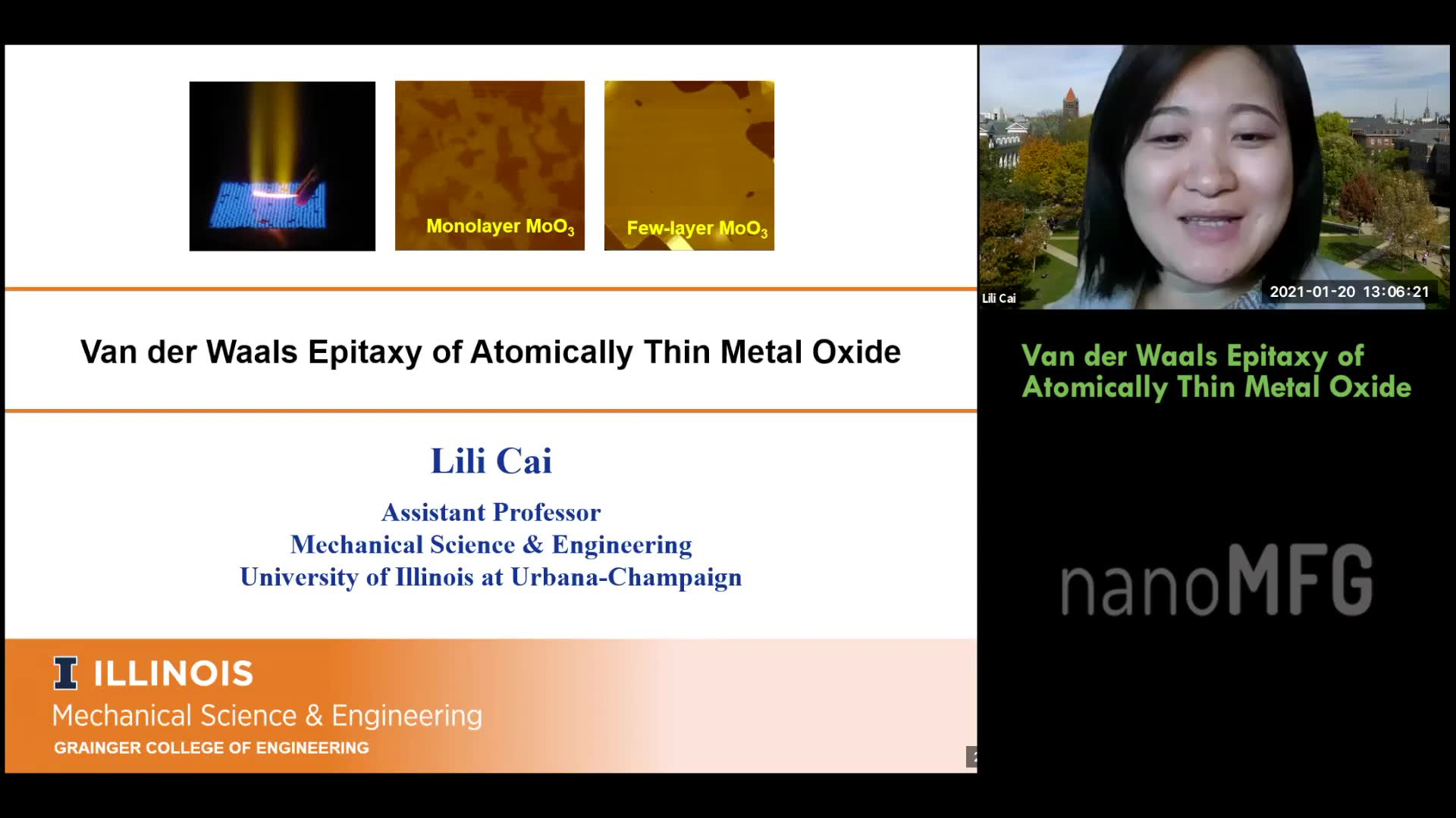 Van der Waals Epitaxy of Atomically Thin Metal Oxide