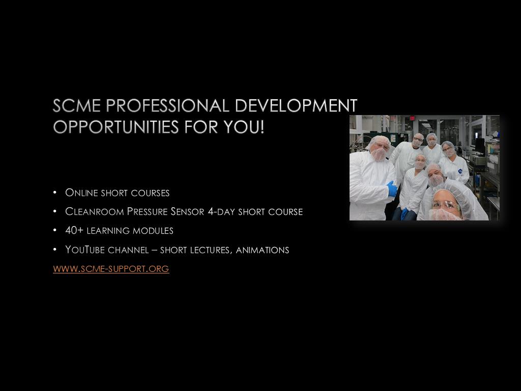 SCME Professional Development Opportunities for You!