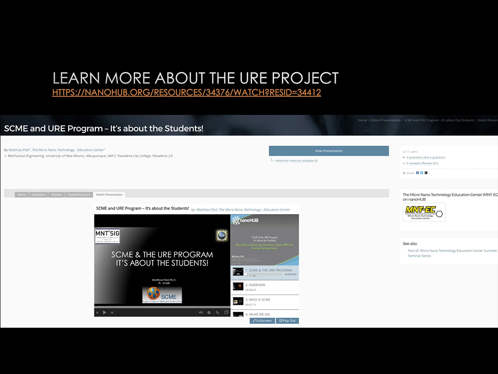 Learn more about the URE project
