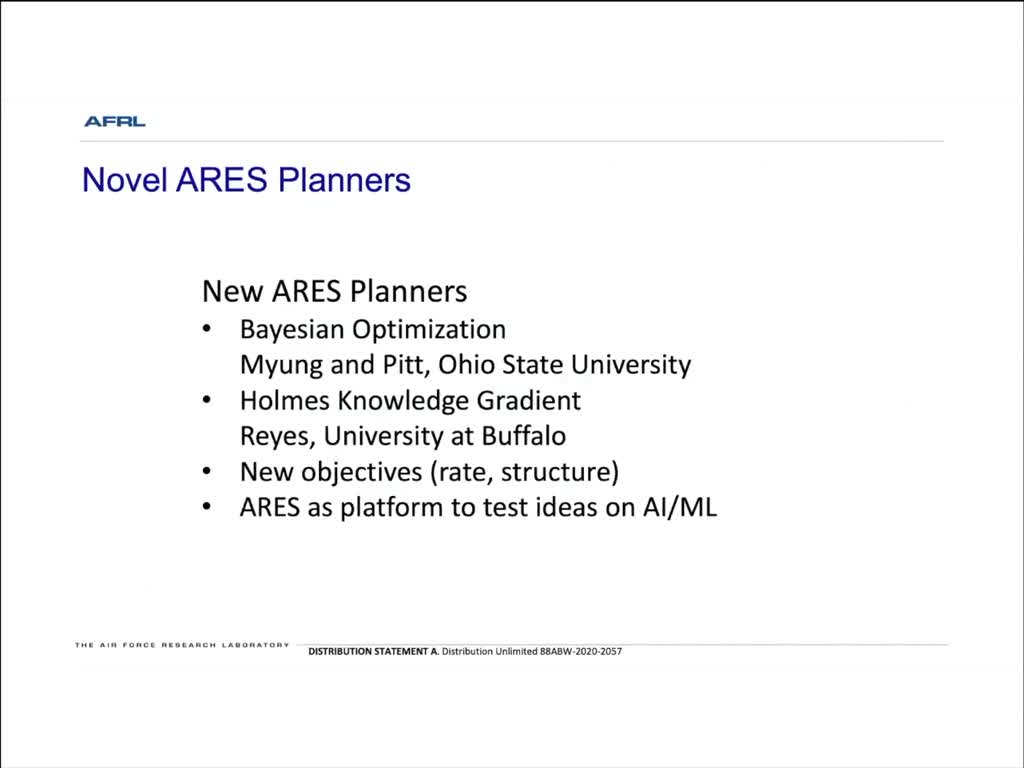 Novel ARES Planners
