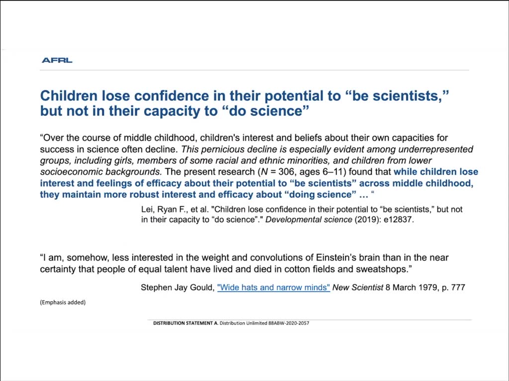 Children lose confidence in there potential to 