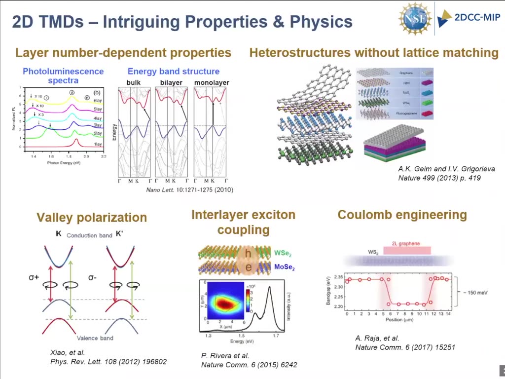 2D TMDs – Intriguing Properties & Physics