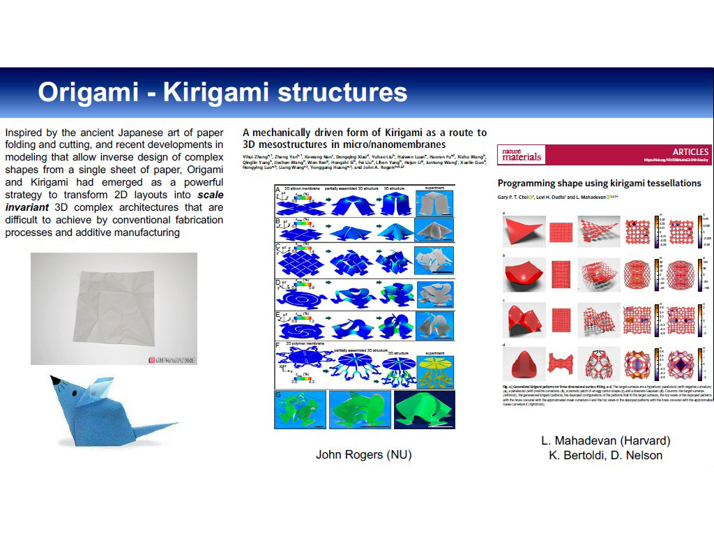 Origami - Kirigami structures