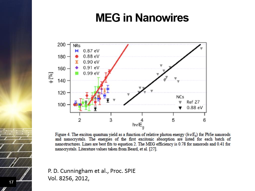 MEG in Nanowires