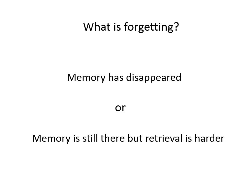 What is forgetting?