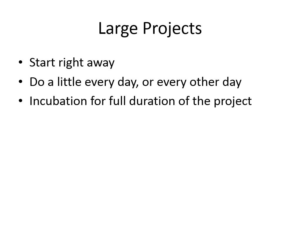 Large Projects
