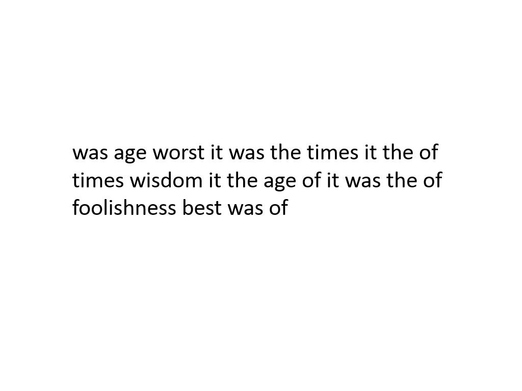 was age worst it was the times it the of times wisdom it the age of it was the of foolishness best was of