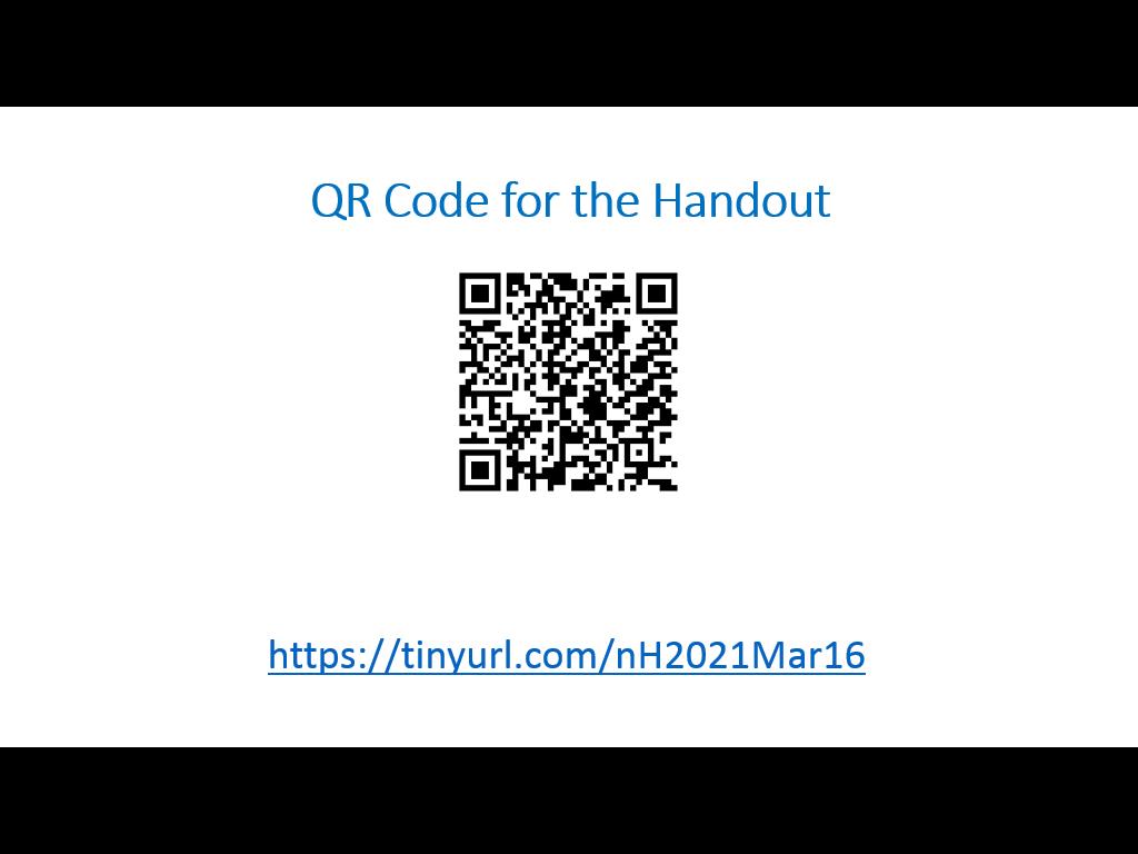 QR Code for the Handout