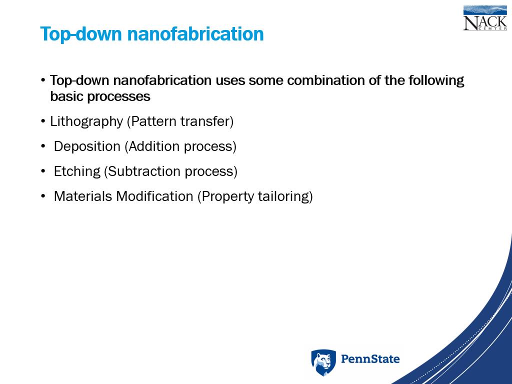 Top-down nanofabrication