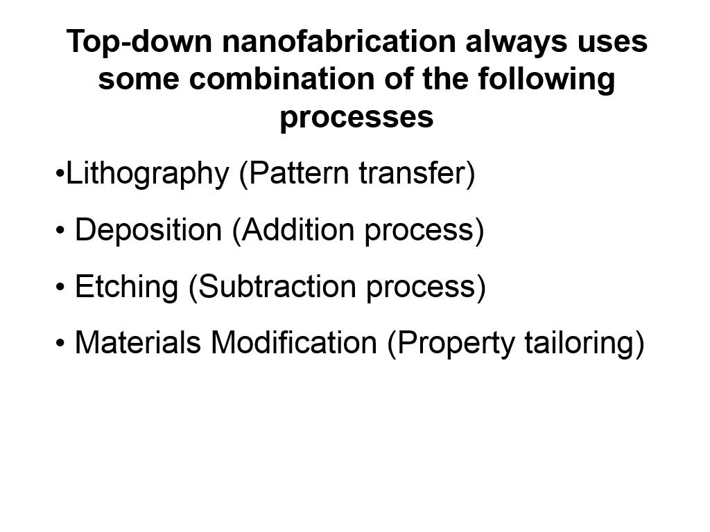 Top-down nanofabrication