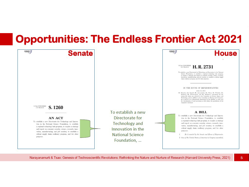Opportunities: The Endless Frontier Act 2021