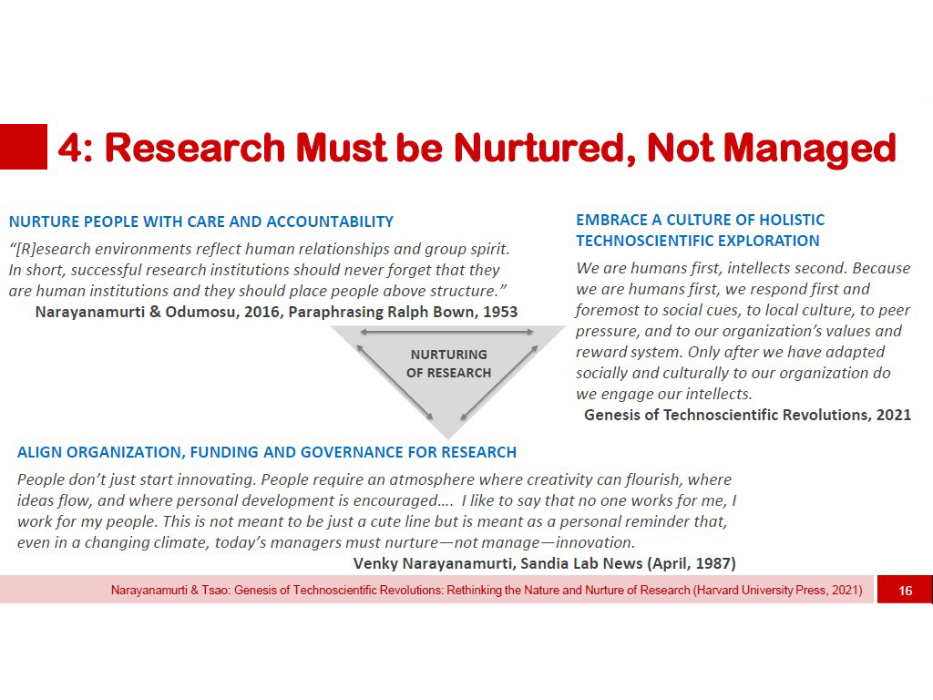 4: Research Must be Nurtured, Not Managed