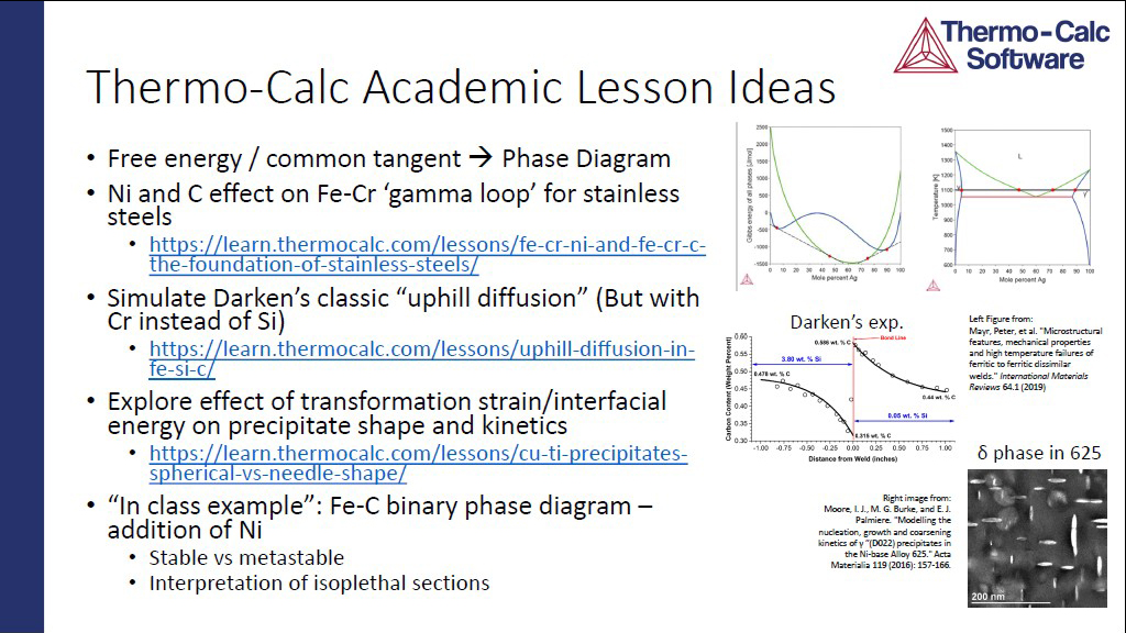Thermo-Calc Academic Lesson Ideas