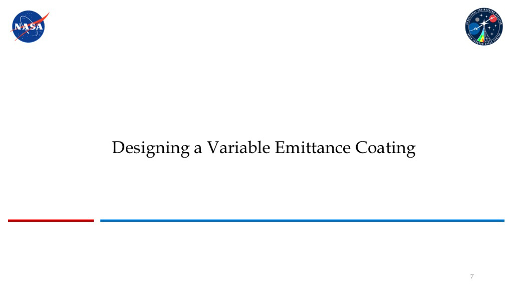 Designing a Variable Emittance Coating