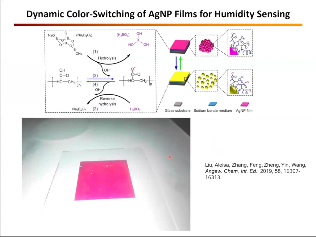 Dynamic Color-Switching of AgNP Films for Humidity Sensing
