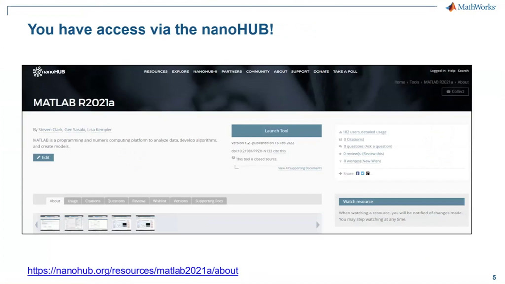 You have access via the nanoHUB!