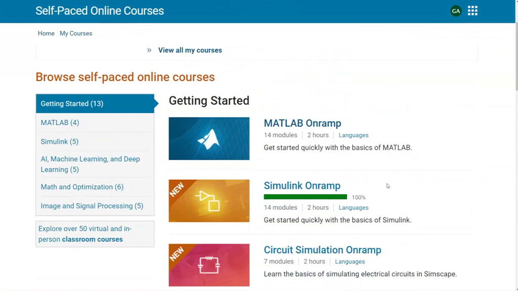 Browse self-paced onine courses