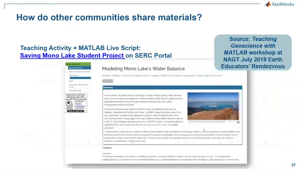 How do other communities share materials?