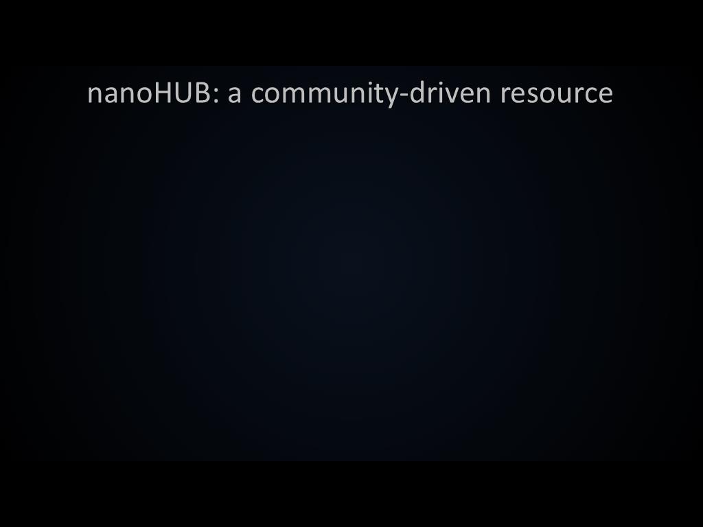 nanoHUB: a community-driven resource