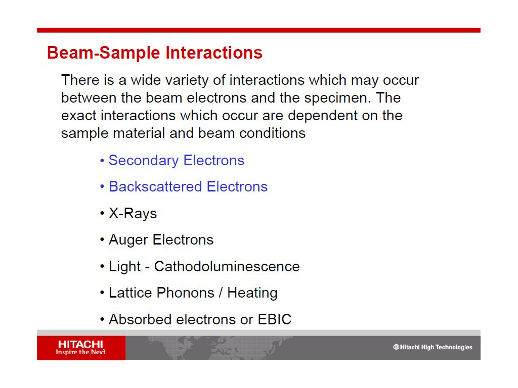 Beam-Sample Interactions