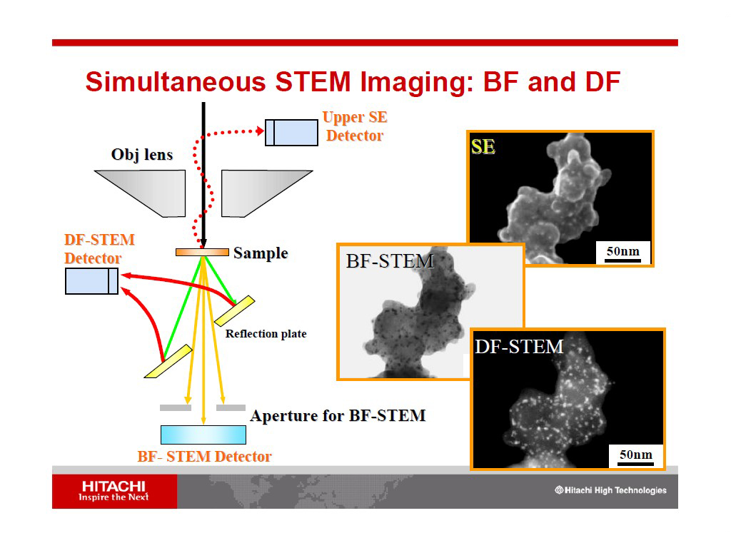 Simultaneous STEM Imaging: BF and DF