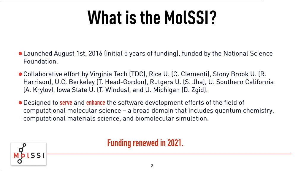 What is theMolSSI?