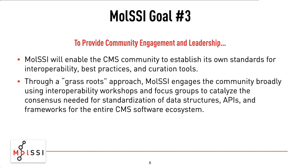MolSSI Goal #3