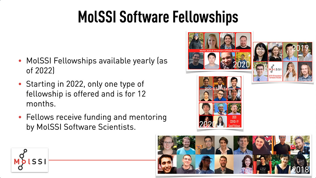 MolSSI Software Fellowships