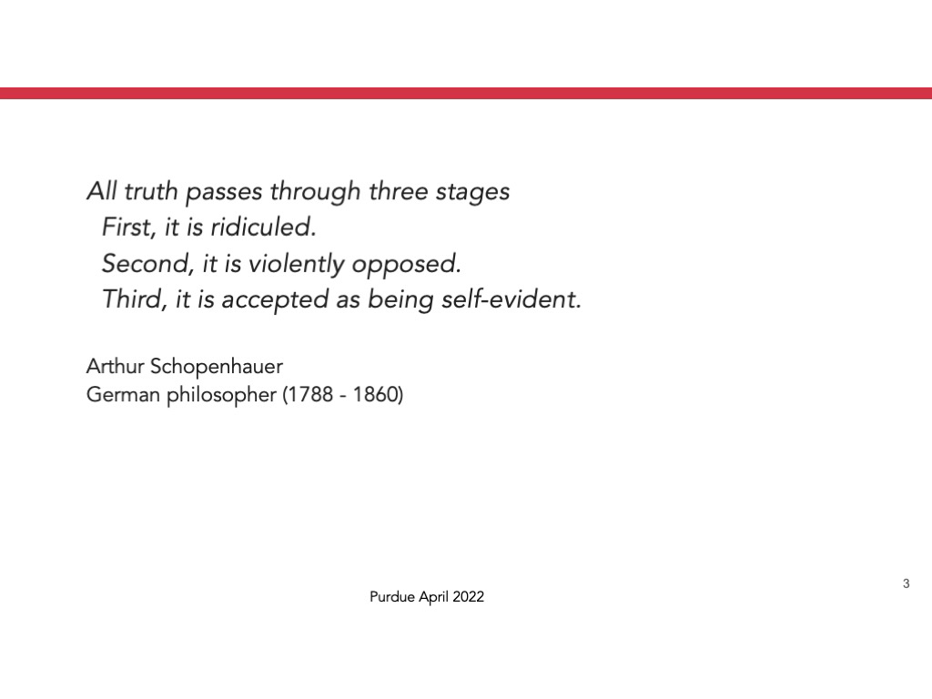 All truth passes through three stages