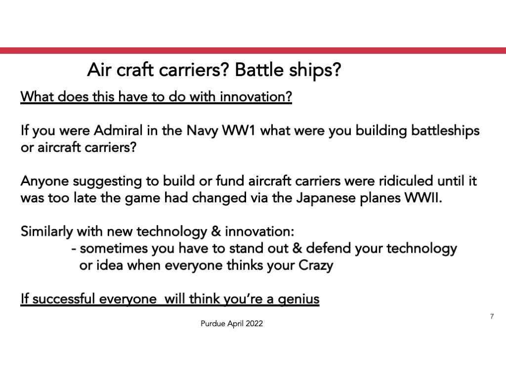 Air craft carriers? Battle ships?