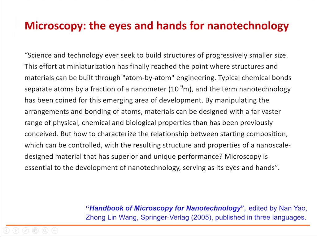 Microscopy: the eyes and hands for nanotechnology