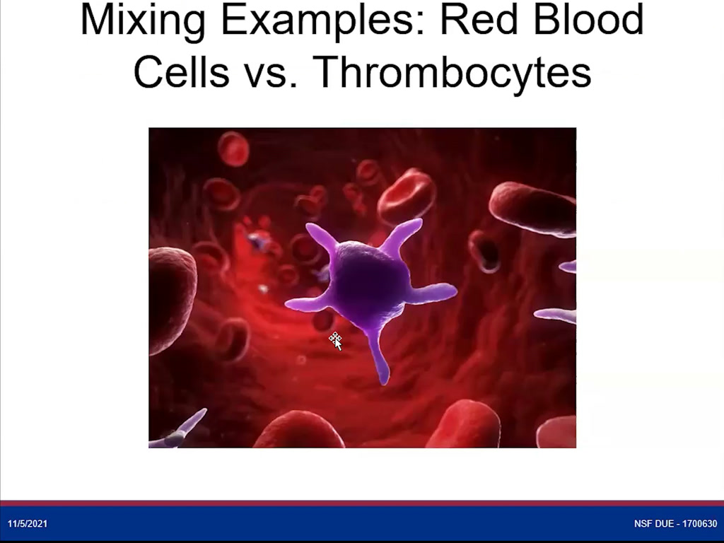Mixing Examples: Red Blood Cells vs. Thrombocytes