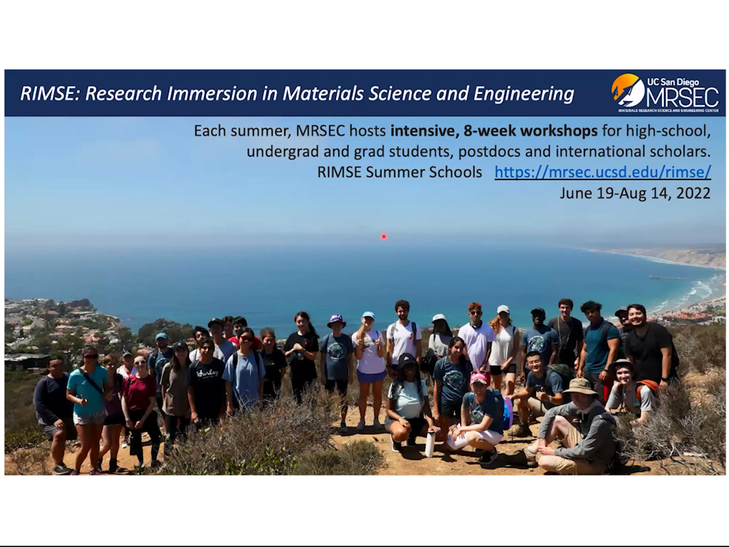 RIMSE: Research Immersion in Materials Science and Engineering