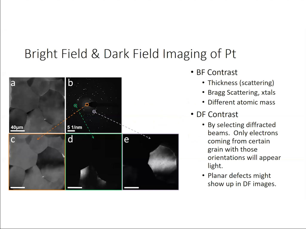 Bright Field & Dark Field Imaging of Pt