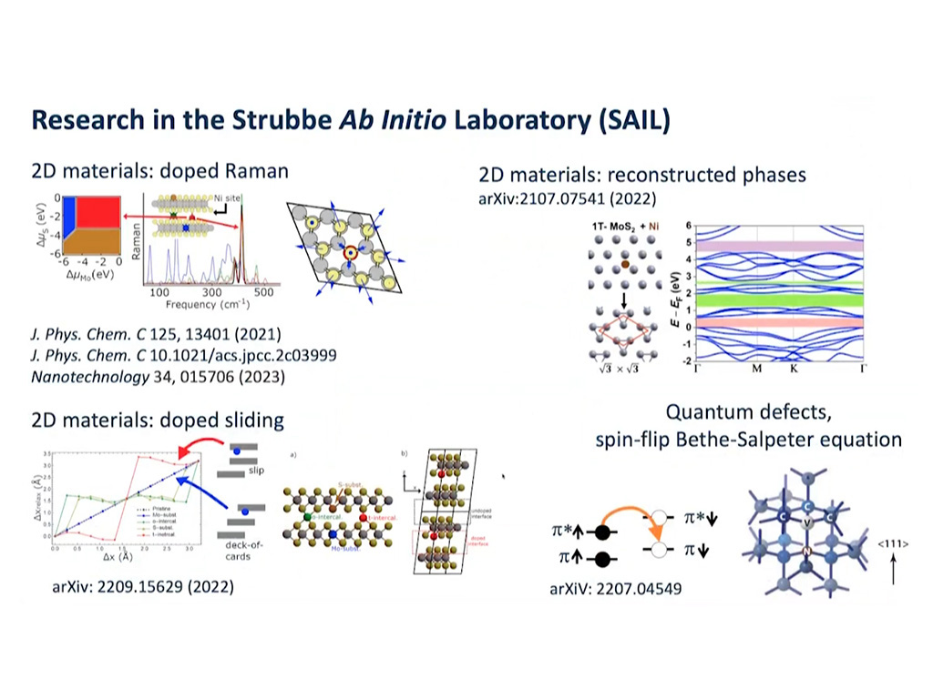 Research in the Strubbe Ab Initio Laboratory (SAIL)